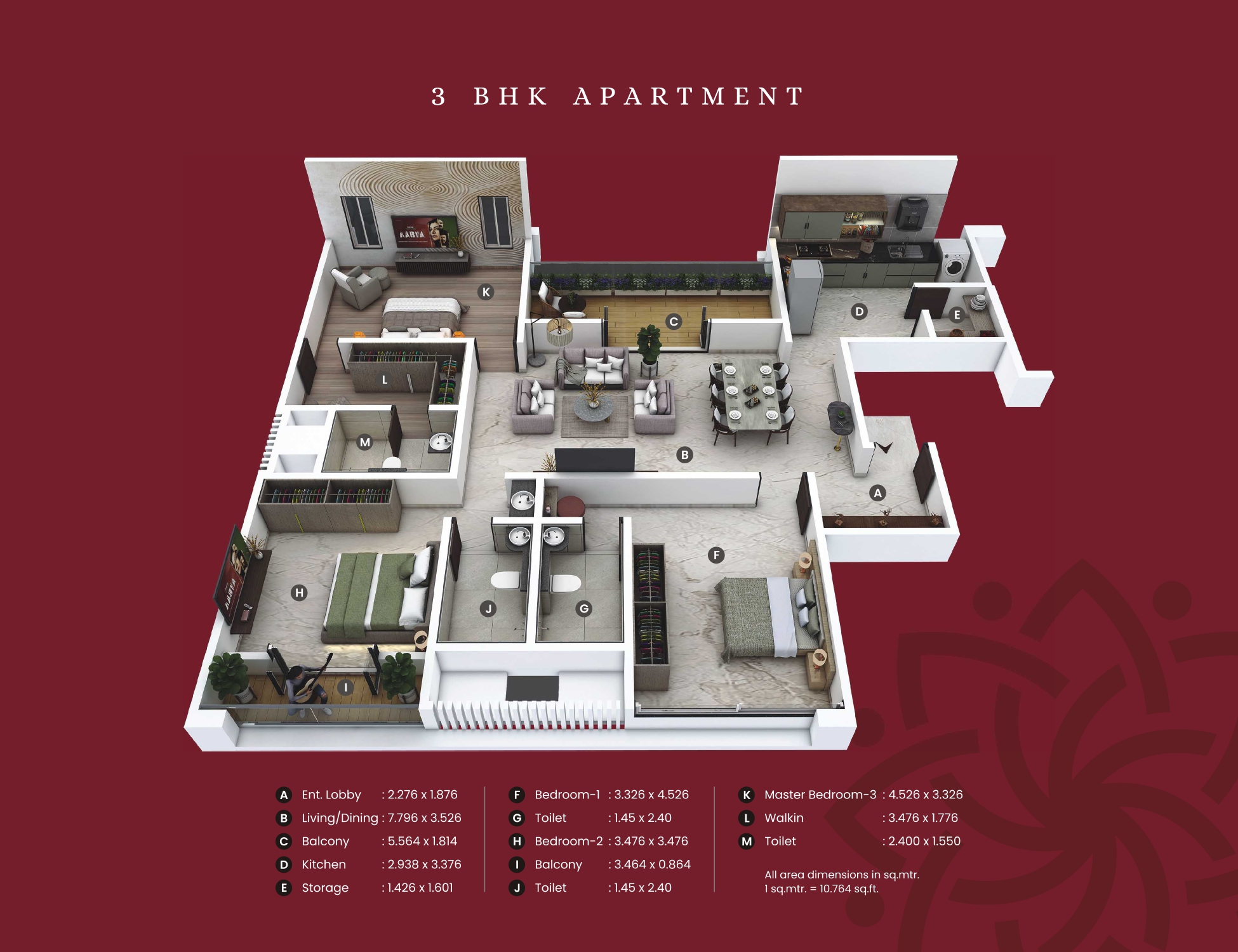 Kumar PadmaOne Aundh, Luxurious 3 BHK residences Aundh, Pune